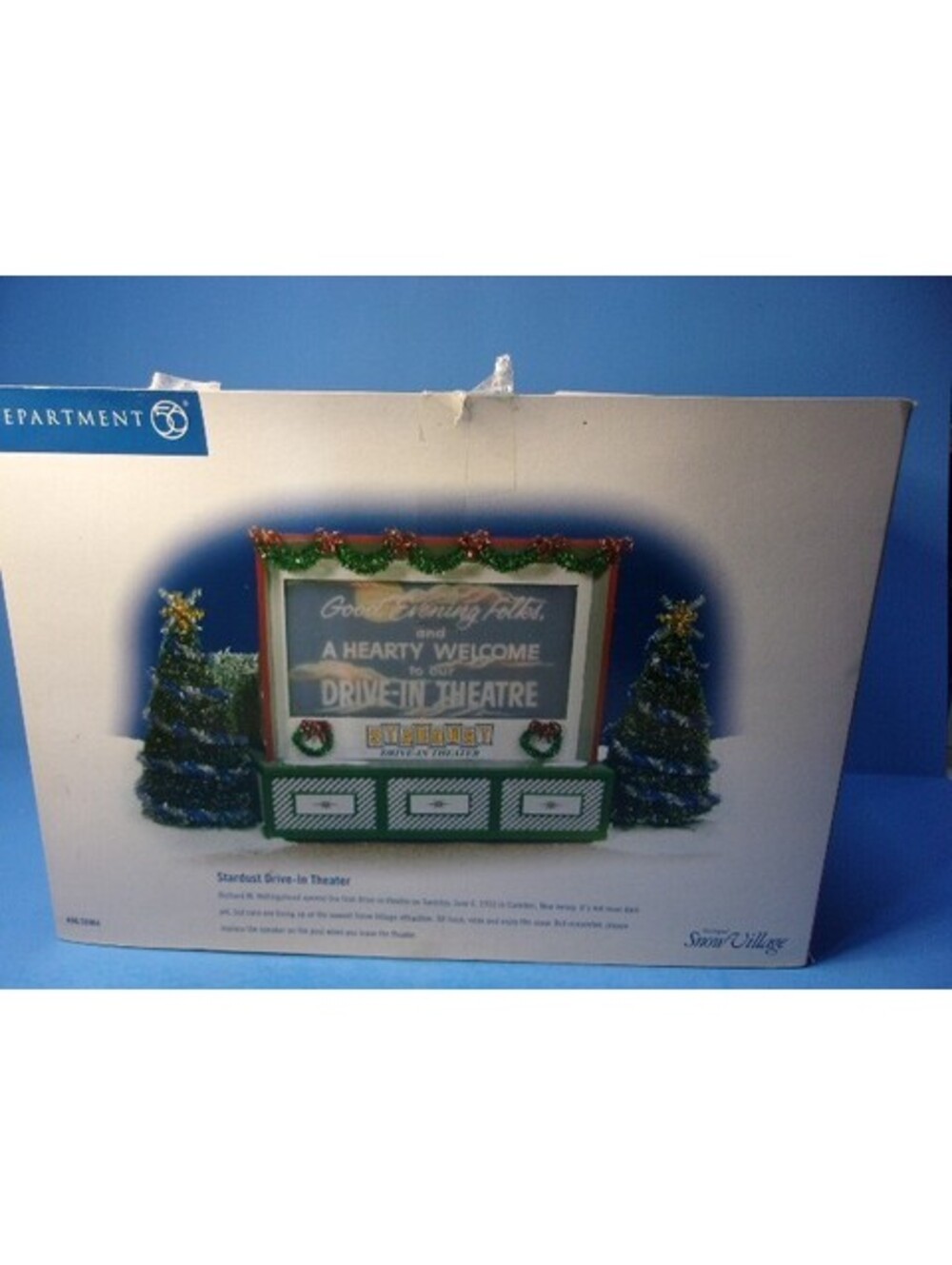 Dept 56 Stardust Drive-In Theater #55064 Original Snow Village Working in Box